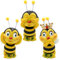 Dekofigur Bienen 3er Set, Motiv: Nicht sehen, Nicht hören, Nicht sprechen, Gartendeko, Polyresin, Größe: L/B/H ca. 5 x 6 x 12 cm