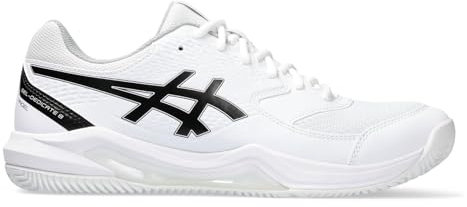 ASICS Herren Gel-Dedicate 8 Padel Sneaker, Weiss/SCHWARZ, 40 EU