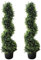 AUMMOOH 99 cm Buchsbaum Künstliche Zeder Spirale Formschnittbäume - Dekorative Fake Greenery in Pflanztöpfen für Veranda, Gehweg im Freien, Eingangsdekoration, 2 Stück