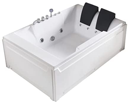 Vente-unique-Baignoire balnéo - 2 places - 515 L - 182 x 122 x 62 cm - Angle droit - THALASSA