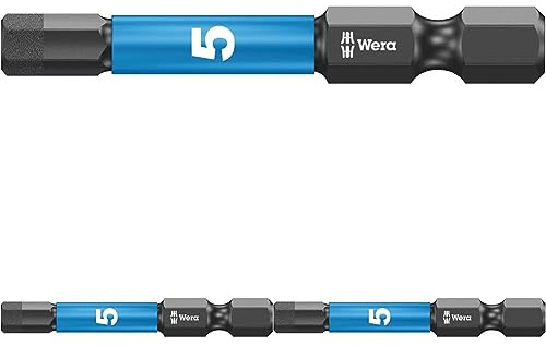 Wera 840/4 IMP DC Impaktor Bits SB 5,0, Hex-Plus, 5.0 x 50 mm, 05073945001 (Packung mit 3)