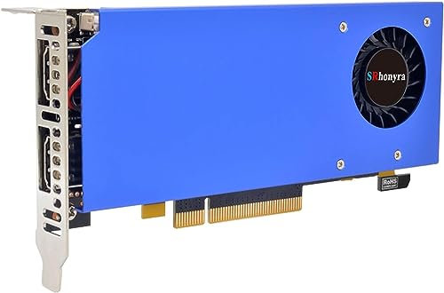 SRhonyra Radeon RX 550 4GB GDDR5 Graphics Card 2 Monitor Video Card Dual HDMI Ports 4K Low Profile GPU PCIe 3.0 X8 X16 Compatible 128-Bit SFF Placa De Video, SR552H4102