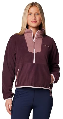 Columbia Women's Sequoia Grove Half Zip Fleece, Moonvista/Fig/Pink Dawn, XXL