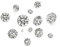 Crafans 50 Stück Kristall-Zirkonia-Cabochons, klare facettierte Diamant-Cabochons, Verzierung, lose CZ-Strass, 5 Größen, Kristall-Diamanten, Großpackung für DIY-Nageldekoration, Kunst, Ohrringe,