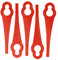 vhbw 5X Ersatz-Messer kompatibel mit Einhell BG-Art 18 Li, GC-BG-CT 18/1 Li, BG-CT 18 Li Rasentrimmer - Ersatzklinge Rot, Nylon/Kunststoff