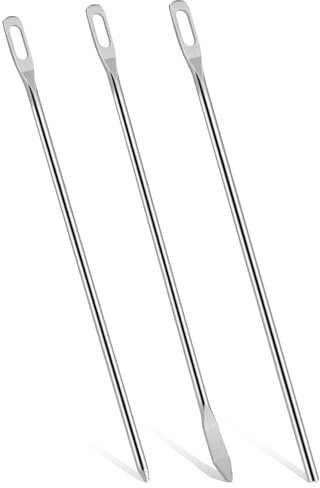 AHQiZFX 3 Pcs Drawstring Threader Tool Replacement Sewing Needle Metal Quick Threader Rope Flexible Easy Drawstring Threader for Fleece Hoodie Jacket Swim Trunks Sweatpants Shorts Cord