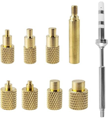 Lötkolben und Einschmelzgewinde Set, Verschiedene Größen Eindringkörper (M2-M8), Schmelzhilfe für TS001 Lötspitzen, Austauschbar mit Standard 936 Universalspitzen.