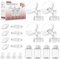 Pump Parts Compatible with Spectra S1/S2/9 Plus Breastpump, 4 Set Replacement Parts for Spectra Include 24mm Flange,Duckbill Valve,Backflow Protector,Tube,Bottle, Not Original Spectra S2 Accessories