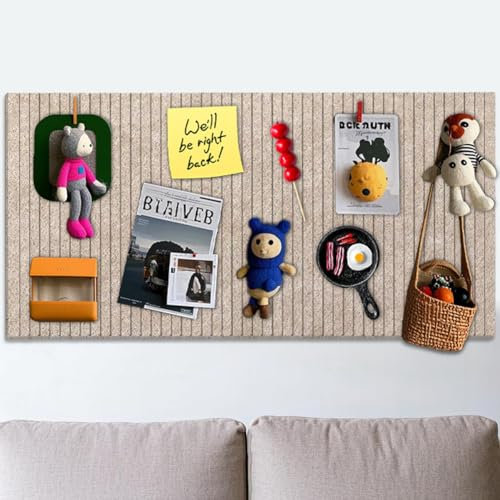 Tablón de anuncios de fieltro grande, autoadhesivo, 60 x 40 cm, personalizado, tablero de corcho grande, tablero de corcho de fieltro, tablero de fotos plegable con cinta autoadhesiva, para casa