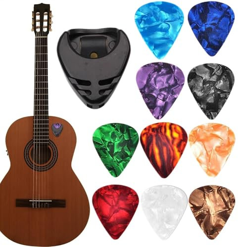 Gitarrenplektren – 10 Stück Plektren für Akustikgitarre | Plektren für Akustikgitarre | Plektren für Akustikgitarre | Elektro- und Bassgitarre | Gitarrenplektrum