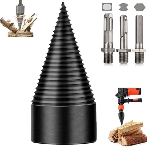 Festberg Bohrer Holzspalter Original Mit 3 Griffen, Festberg Bohrer Holzspalter-32/42/50mm, Festberg-Bohrer Holzspalter Bohrer, Festberg Bohrer Set, Festbergbohrer Holzspalter (50mm)