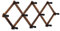 KHZen Expandable Wooden Coat Rack Wall Mount Hanger With Pegs For Hats And Mugs Space Saving Baseball Caps Organiser