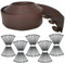 Parure de Paysage 20m, Bordure de Garniture de Jardin [Haut 10cm] kit de Garniture de pelouse Flexible sans tranchée avec 100 Clous, lit de Jardin en Gazon clôture en Plastique Robuste-Brown