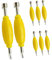 BESPORTBLE 8Pcs Double End Screwdriver for Fingerboards Metal Tools Comfortable Grip for Easy Repairs Portable Case Included Compatible with Fingerboard Wheels