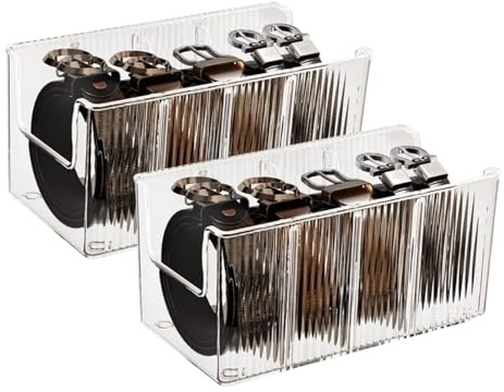 Billowvolve 10.5 in/26.5cm Large Glass Fruit Bowl Clear Ribbed Fluted Pedestal Bowl Centerpiece for Dining Table, Kitchen, or Living Room Décor