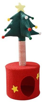 Harilla Tiragraffi per Gatti a Forma di Albero di Natale, 13,7x33,5 Pollici, tiragraffi Leggero in sisal