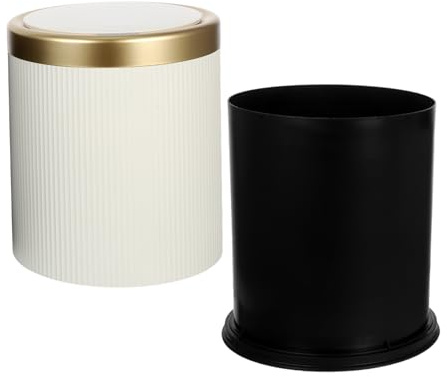 MUELODSIC Poubelle Automatique Intelligente sans Contact avec Couvercle Bac à Déchets à Ouverture Sensorielle Design Moderne pour Salle de Bain Chambre et Cuisine Beige