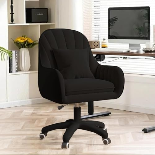 WXJHL Chaise de Bureau pour la Maison Chaise de Dressing en Velours Chaise de Maquillage Mignonne avec roulettes Chaise d'ordinateur réglable en Hauteur