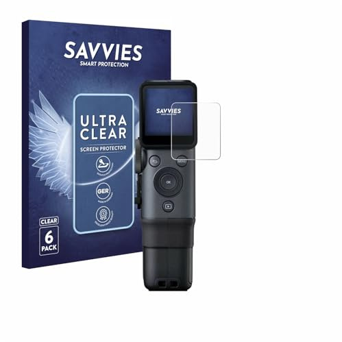 Savvies Schutzfolie für Fujifilm Instax Mini Evo Cinema | 6 Stück Transparenter Displayschutz Made in Germany Ultra-Klar Displayschutz-Folie