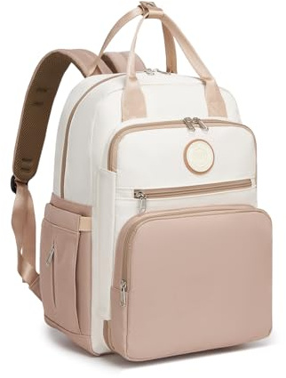 Miss Lulu Großer Wickelrucksack für Mama und Papa, wasserabweisend | 16 Taschen, SBS-Reißverschlüsse, Trolley-Gurt und Kinderwagenbefestigung– für Reisen, Krankenhaus und den Babyalltag