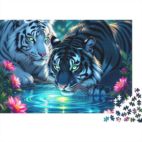 Tiger Duo Night Jigsaw Puzzles Recycled Paper Great Gift Idea Beautiful Decoration Puzzle 70x50cm/1000pcs
