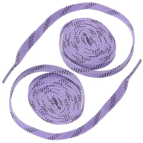 DOITOOL Cordones Púrpura para sobre Patines Encerados Hockey, Hielo | Par de 1, Poliéster y Algodón, Alta Resistencia, Baja Temperatura, Ligeramente Elásticos, para Deportes de Hielo