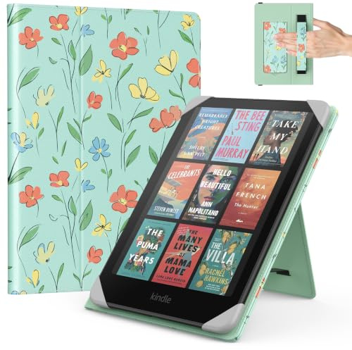 MoKo Custodia per 6,8,7 eReader Tablets,Fiori Dipinti