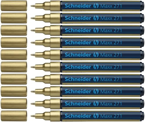 Schneider Maxx 271 Paint-Marker (Rundspitze 1 - 2 mm) 10er Packung gold