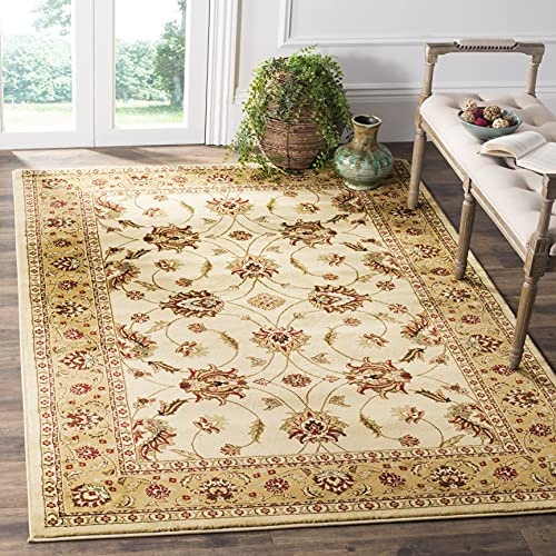SAFAVIEH Lyndhurst Collection Accent Rug - 4' x 6', Ivory & Beige, Traditional Oriental Design, Non-Shedding & Easy Care, Ideal for High Traffic Areas in Entryway, Living Room, Bedroom (LNH553-1213)