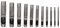 WOLFPACK LINEA PROFESIONAL - Juego Sacabocados Golpe 12 Piezas 3 a 19 mm
