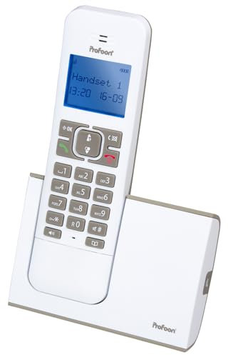 Profoon PDX-8400TE - DECT-Telefon mit 1 Mobilteil, Weiß/Taupe