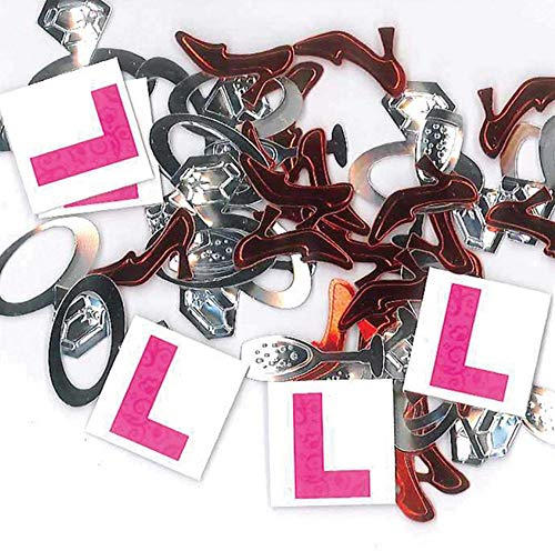 (PKT) Adult Ladies 1 Pack Big L Plate Confetti 14g