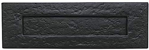 Black Antique Malleable Cast Iron Letter Box Plate 250x80mm from EUROART