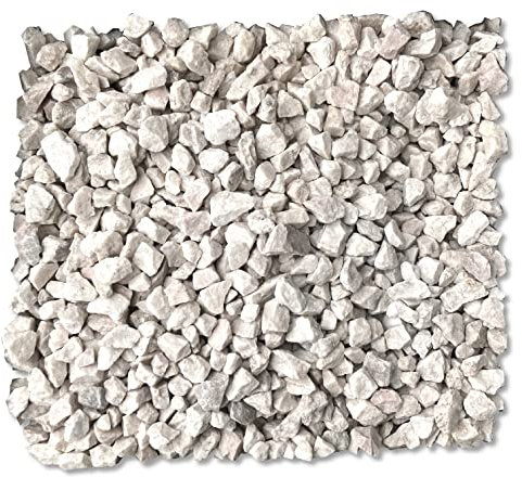 Granulato Decorativo per Giardino Vasi e Aiuole Bianco Carrara Granulometria 8-12mm Sacco 25kg