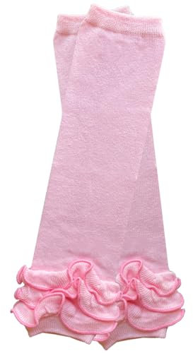 juDanzy ruffled leg warmers for baby or toddler girls - Light Pink - One Size