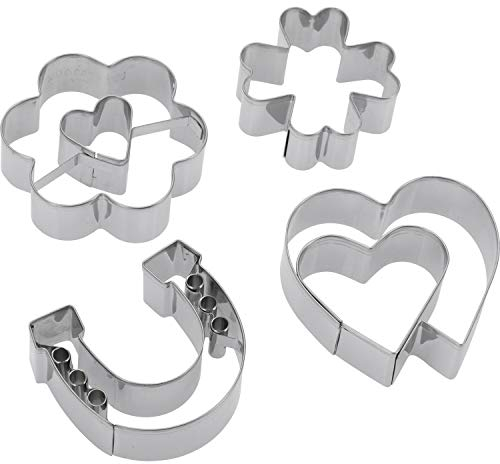 Westmark Ausstechformen-Set, Verschiedene Motive, Rostfreier Edelstahl, Glück & Liebe, 4-tlg., Silber, 31932260