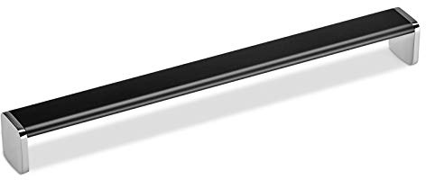 SOTECH Möbelgriff ADONE BA 320 mm schwarz eloxiert/Chrom poliert | Küchengriff Bügelgriff Schubladengriff von SCHÜCO ALU COMPETENCE