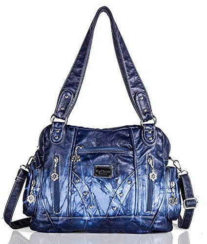 Angel Barcelo Hobo Bag für Damen, Umhängetasche, Geldbörse und Handtaschen, Damen-Schultertaschen, Zebramuster/Blau, Einheitsgröße