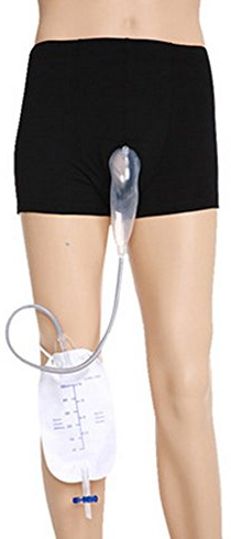 Culotte d'incontinence pour homme réutilisable et respirante avec sac de collecte urinoir Taille L