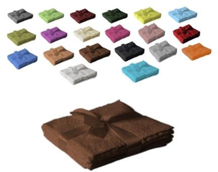 EXKLUSIV HEIMTEXTIL Seiftuch 4er Set 30 x 30 cm Schokobraun