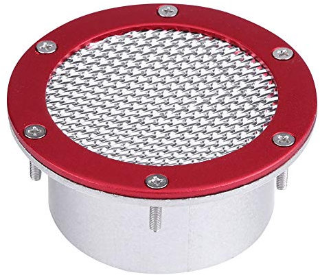 KIMISS Rejilla de entrada de aire universal para coche, para admisión de aire frío, ventana de ventilación de parachoques, diseño rojo y ajuste estándar