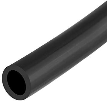 sourcing map Lubricating Oil Hose 5mm ID x 8mm OD 3.3ft Water Tube Black Rubber Tubing