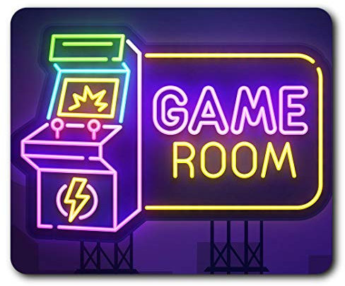 Retro Game Room Arcade Sign Mouse Mat Pad Computer PC Laptop Gaming Office Home Desk Accessory Gadget 14767