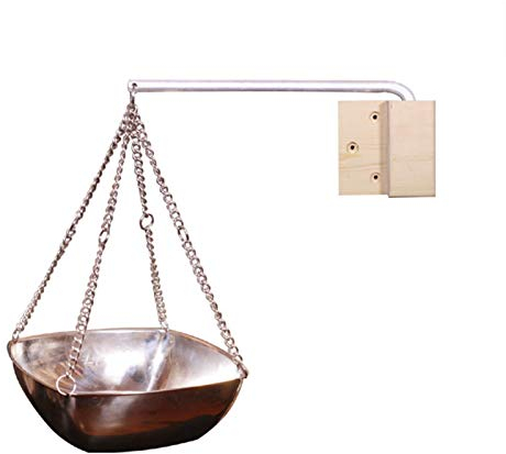 flyingx Edelstahl ätherisches Öl Halter Schüssel,Schüssel mit Kette Sauna Aromaöl Tasse,Sauna Kupferschale Kräuterschale Sauna Zubehör für Sauna und Spa, 2 Größen