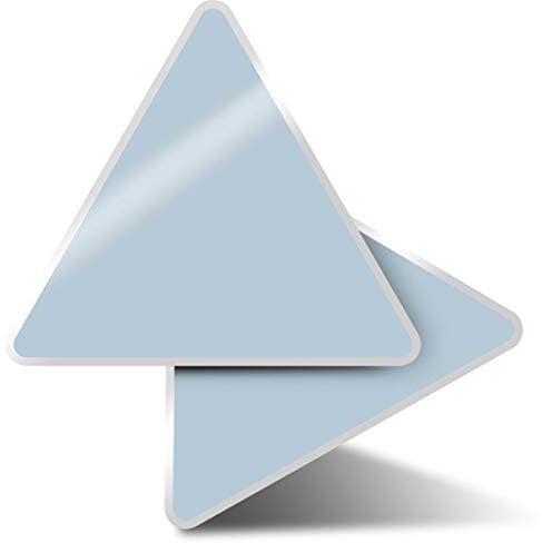 2 x Triangle Stickers 10cm - Light Blue Duck Egg Colour Block Fun Decals for Laptops,Tablets,Luggage,Scrap Booking,Fridges, #45543