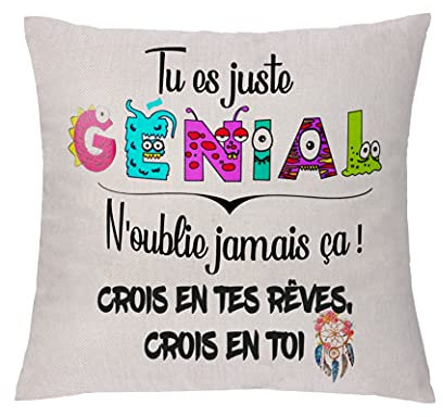 aligarian Inspiration Housse Coussin Fils Fille frère Soeur Encourager Cadeau d'anniversaire nièce Neveu Amis taie d'oreiller apprécier Les Souvenirs Licorne Noël(Style 6) FR010 18x18''
