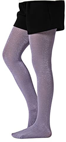 CALZITALY Calzamaglia Bimba, Collant con Brillantini, Calze Brillanti Bambina, dai 2 ai 14 Anni, Nero, Rosa, Multicolore, 40 DEN, Made in Italy (Viola, 4-6 anni)