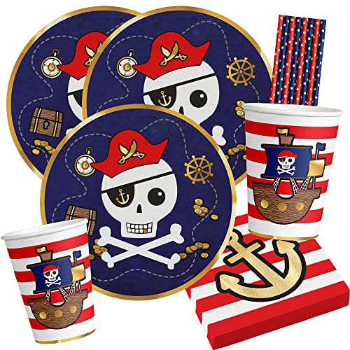 spielum 40-teiliges Piraten-Party-Set Pirates Map