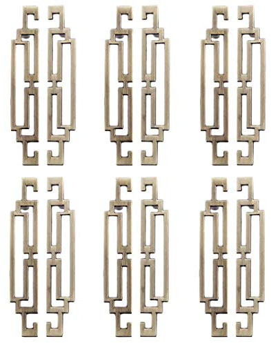 6 Pares de Tiradores de Bronce Antiguo para Muebles, pomo de Puerta de latón, | Herrajes para armarios de Cocina/manijas para cajones de tocador