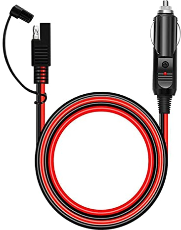 Liwinting Auto auf SAE Verlängerungskabel SAE-zu-Zigarettenanzünder-Steckerkabel 14AWG Zigarettenanzünder Männlich an SAE 2 poliger Schnellverschluss Steckeradapter Verlängerungsladekabel 3m/9.84ft